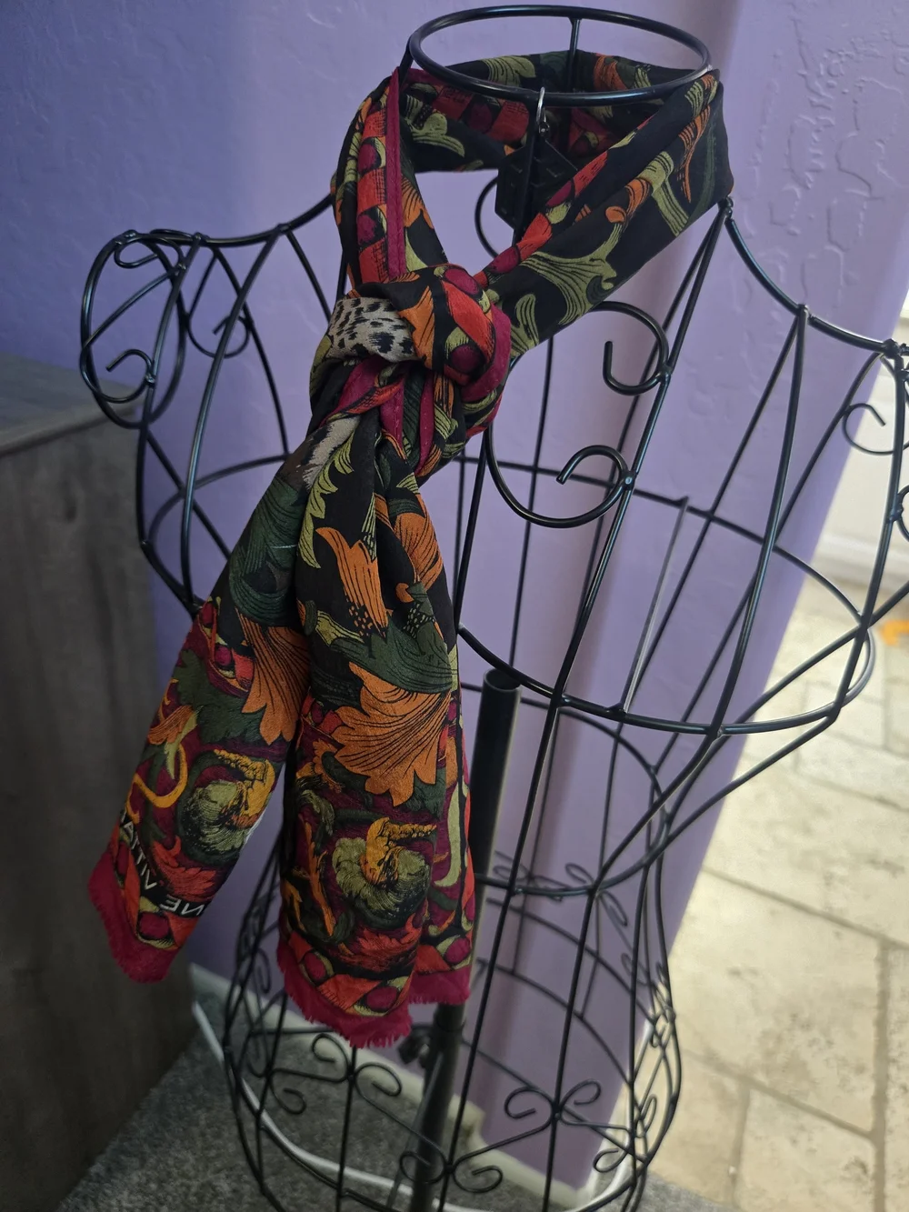 Adrienne Vittadini Multicolor Animal & Baroque Print Scarf